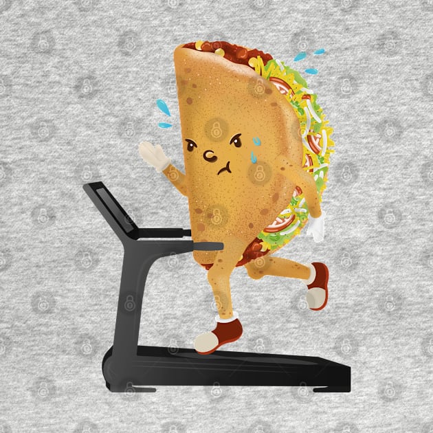 Funny Taco Gym shirt by HamilcArt